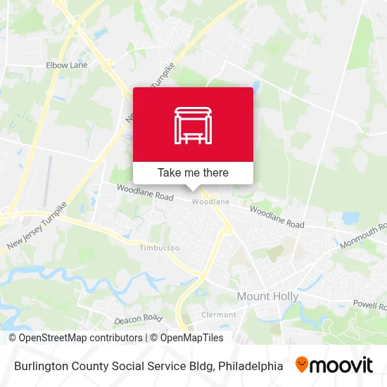 Burlington County Social Service Bldg map