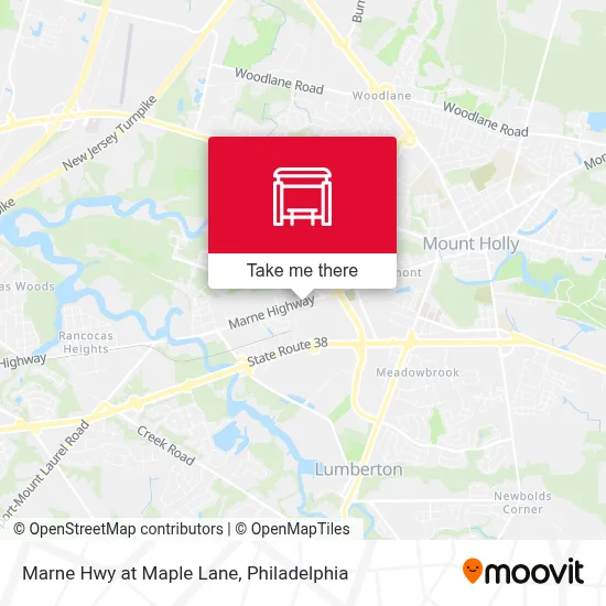 Marne Hwy at Maple Lane map