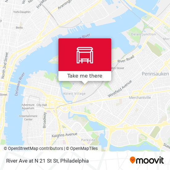 River Ave at N 21 St St map