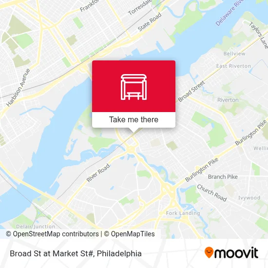 Broad St at Market St# map