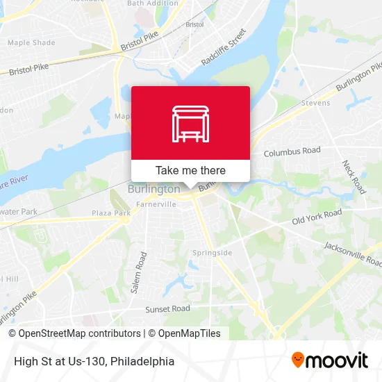 High St at Us-130 map