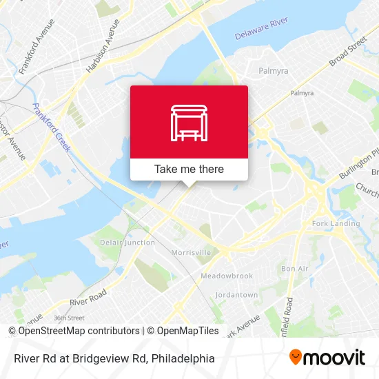 River Rd at Bridgeview Rd map