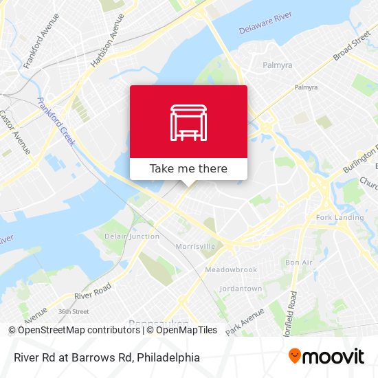 River Rd at Barrows Rd map