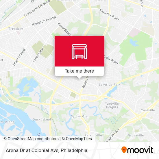 Arena Dr at Colonial Ave map