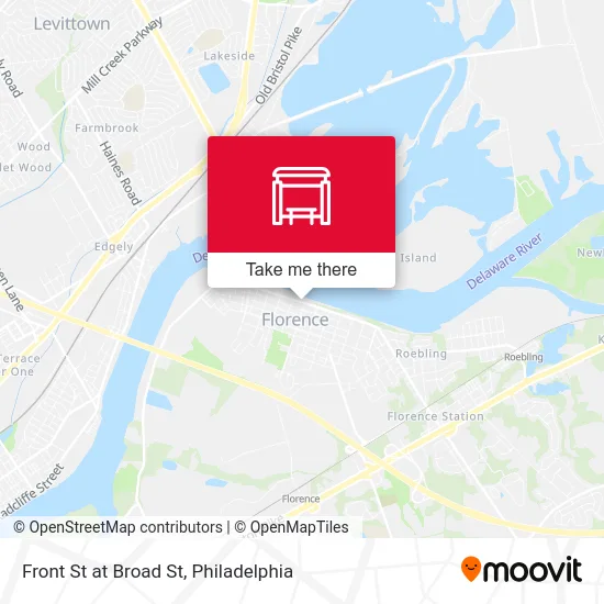 Front St at Broad St map