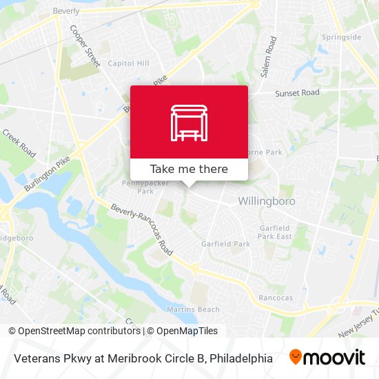 Veterans Pkwy at Meribrook Circle B map