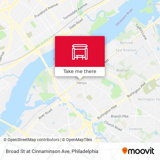 Broad St at Cinnaminson Ave map