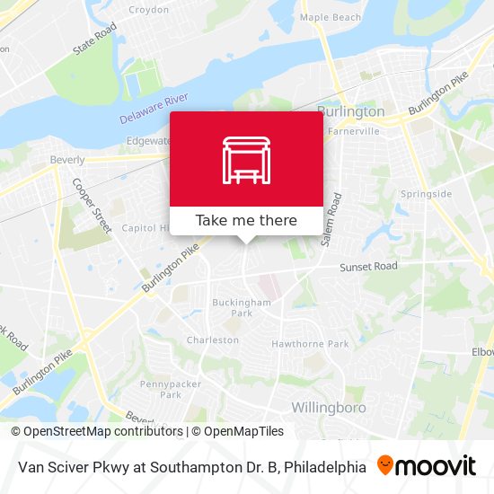 Van Sciver Pkwy at Southampton Dr. B map