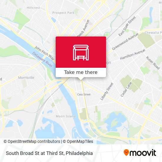 South Broad St at Third St map