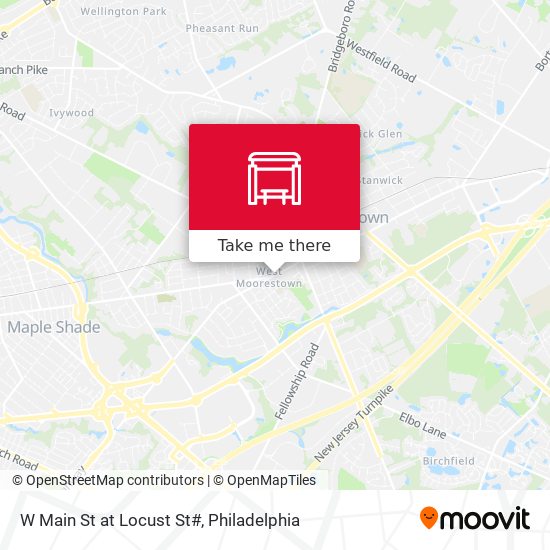 W Main St at Locust St# map