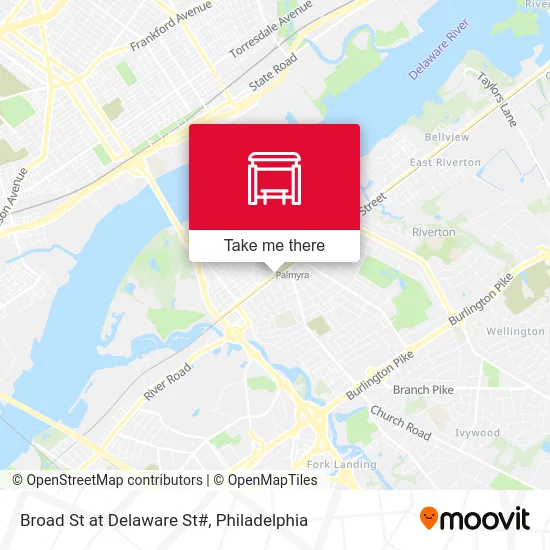 Broad St at Delaware St# map