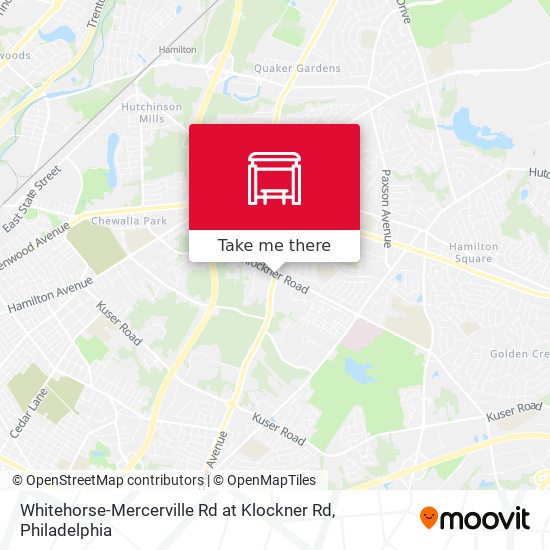 Whitehorse-Mercerville Rd at Klockner Rd map