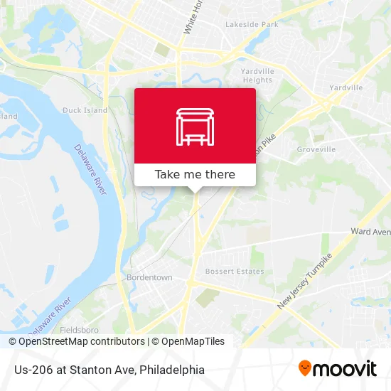 Us-206 at Stanton Ave map