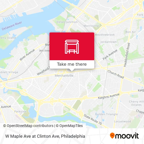 W Maple Ave at Clinton Ave map