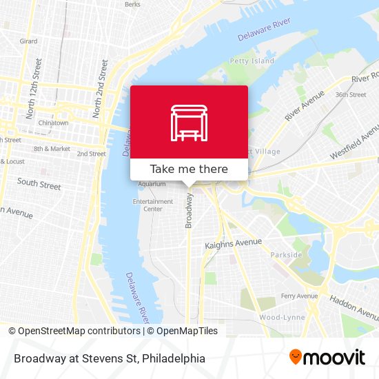 Broadway at Stevens St map