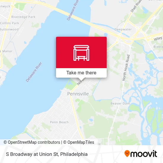 S Broadway at Union St map