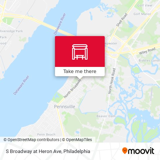 S Broadway at Heron Ave map
