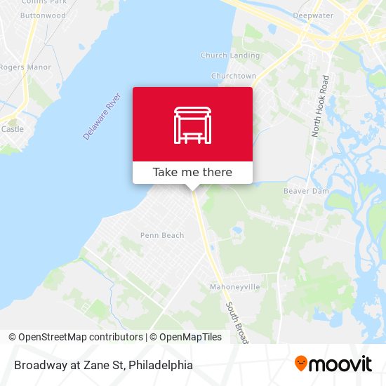 Mapa de Broadway at Zane St