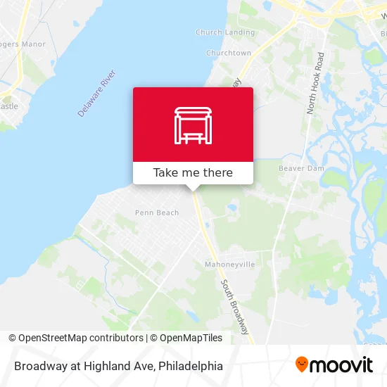 Broadway at Highland Ave map