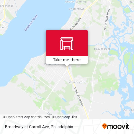 Broadway at Carroll Ave map