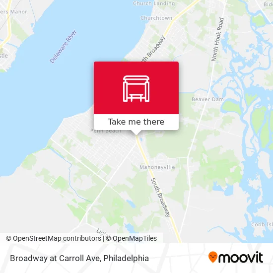 Broadway at Carroll Ave map