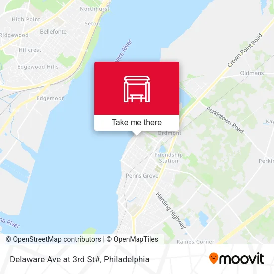 Delaware Ave at 3rd St# map
