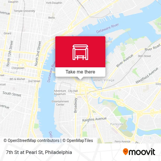 7th St at Pearl St map