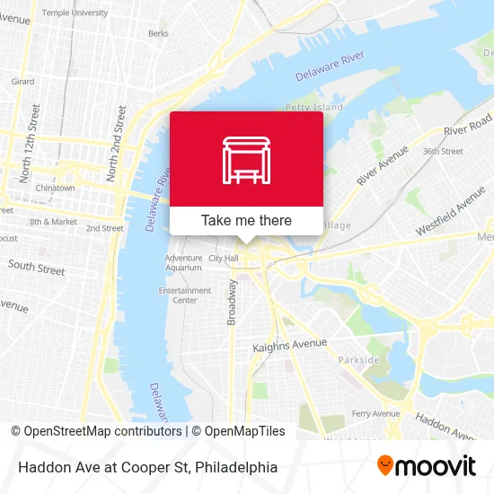 Haddon Ave at Cooper St map