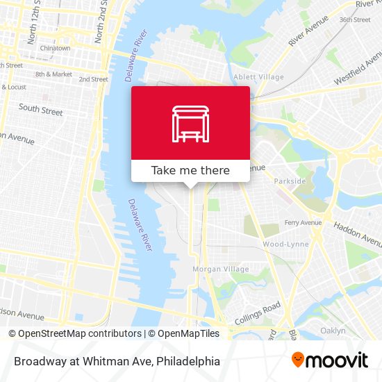 Mapa de Broadway at Whitman Ave