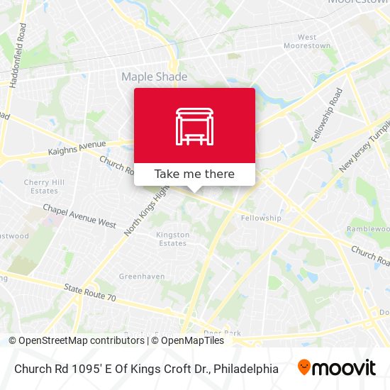 Mapa de Church Rd 1095' E Of Kings Croft Dr.