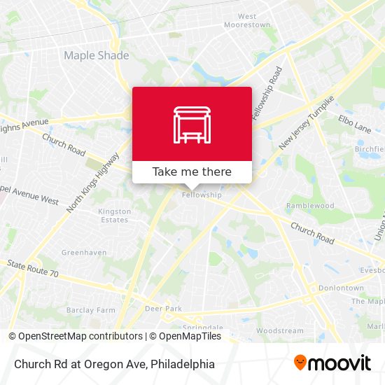 Church Rd at Oregon Ave map