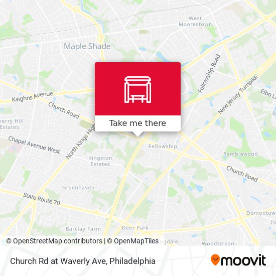Mapa de Church Rd at Waverly Ave