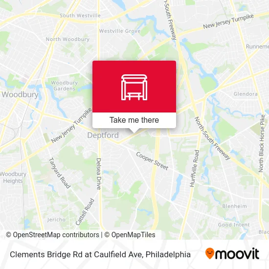 Clements Bridge Rd at Caulfield Ave map