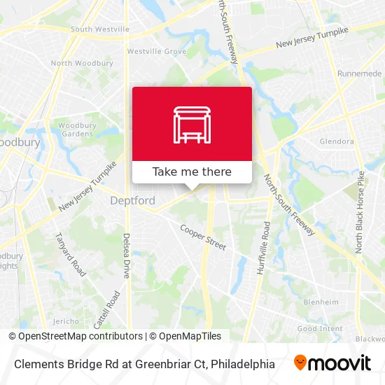 Clements Bridge Rd at Greenbriar Ct map