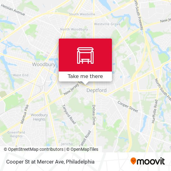 Cooper St at Mercer Ave map