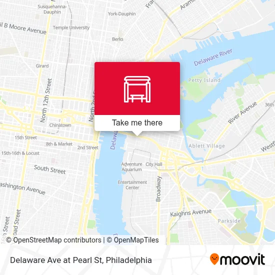 Delaware Ave at Pearl St map