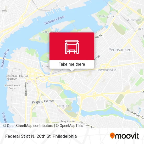 Federal St at N. 26th St map