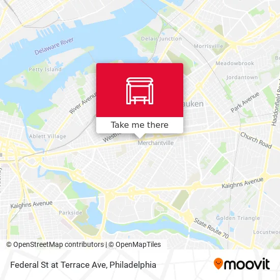 Federal St at Terrace Ave map