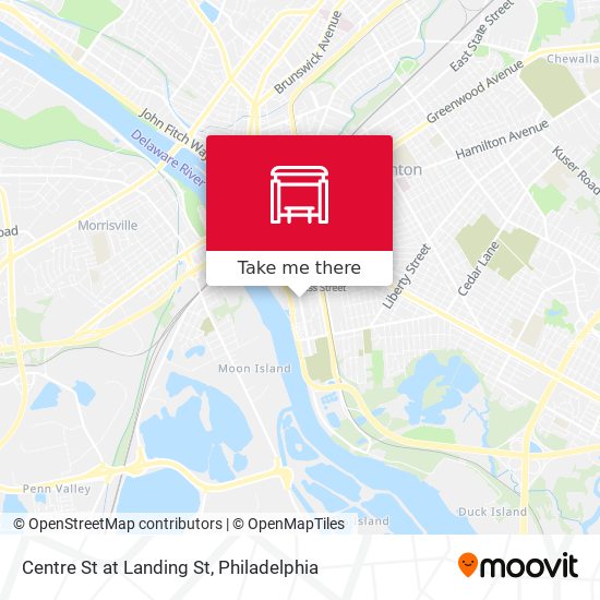 Centre St at Landing St map