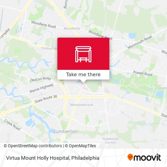 Virtua Mount Holly Hospital map
