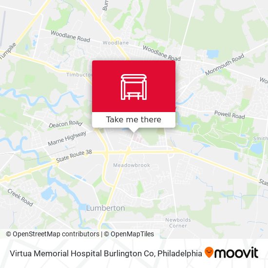 Virtua Memorial Hospital Burlington Co map