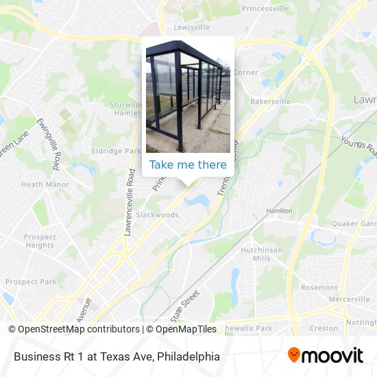 Mapa de Business Rt 1 at Texas Ave