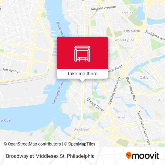 Broadway at Middlesex St map