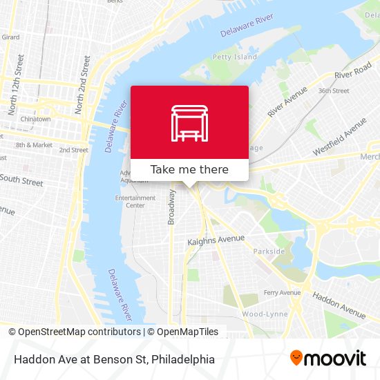 Haddon Ave at Benson St map