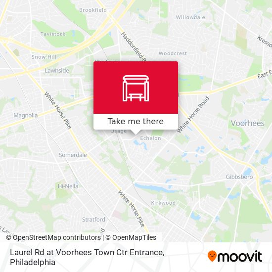 Laurel Rd at Voorhees Town Ctr Entrance map