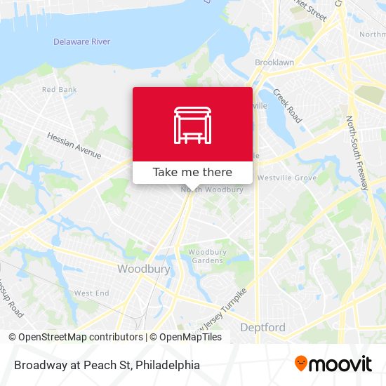 Broadway at Peach St map