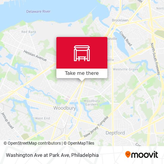 Washington Ave at Park Ave map