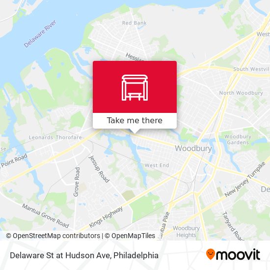 Delaware St at Hudson Ave map