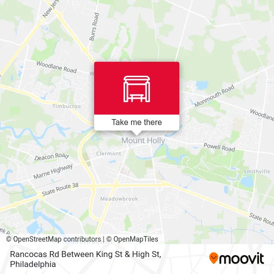 Mapa de Rancocas Rd Between King St & High St