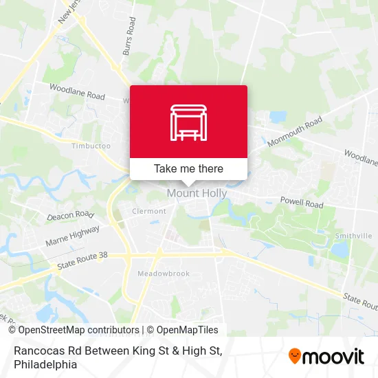 Mapa de Rancocas Rd Between King St & High St